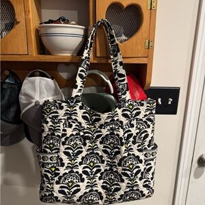 Vera Bradley Black and White Floral Tote
